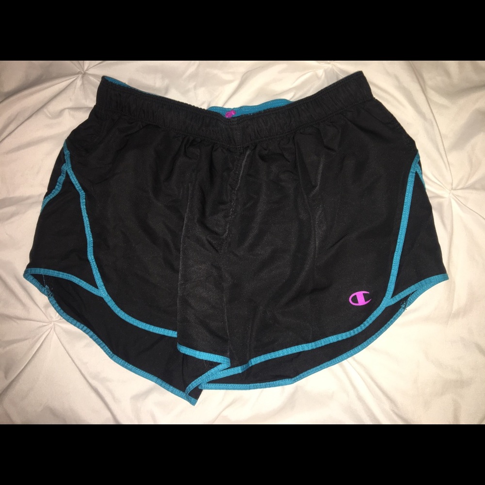 black athletic shorts